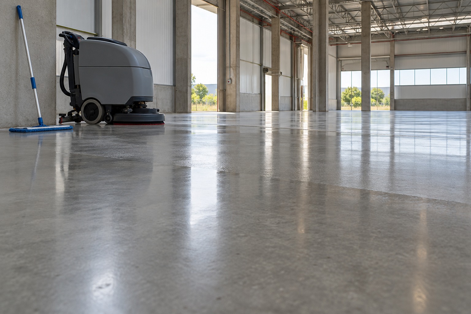 Reflecto Pisos - Limpeza de Piso de Concreto Após Lapidação