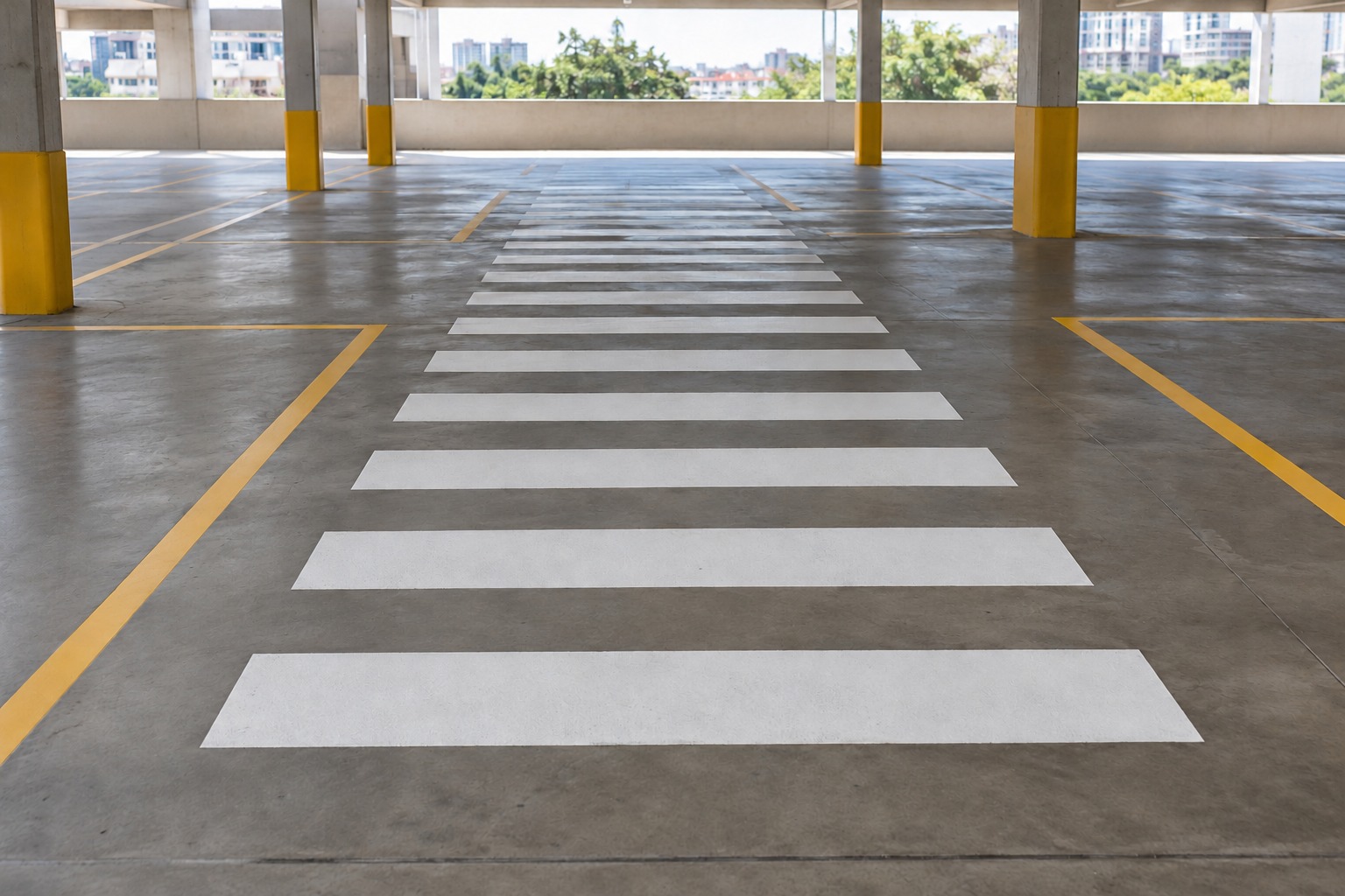 Reflecto Pisos - Pintura de Faixas de Pedestres em Estacionamentos